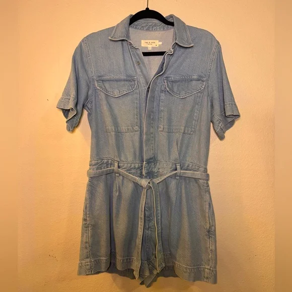 Rag & Bone Denim Romper - Picture 2 of 9